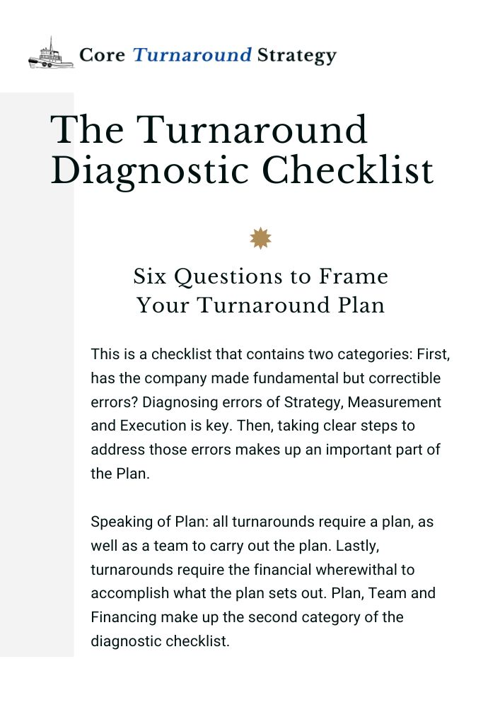 Diagnostic Checklist